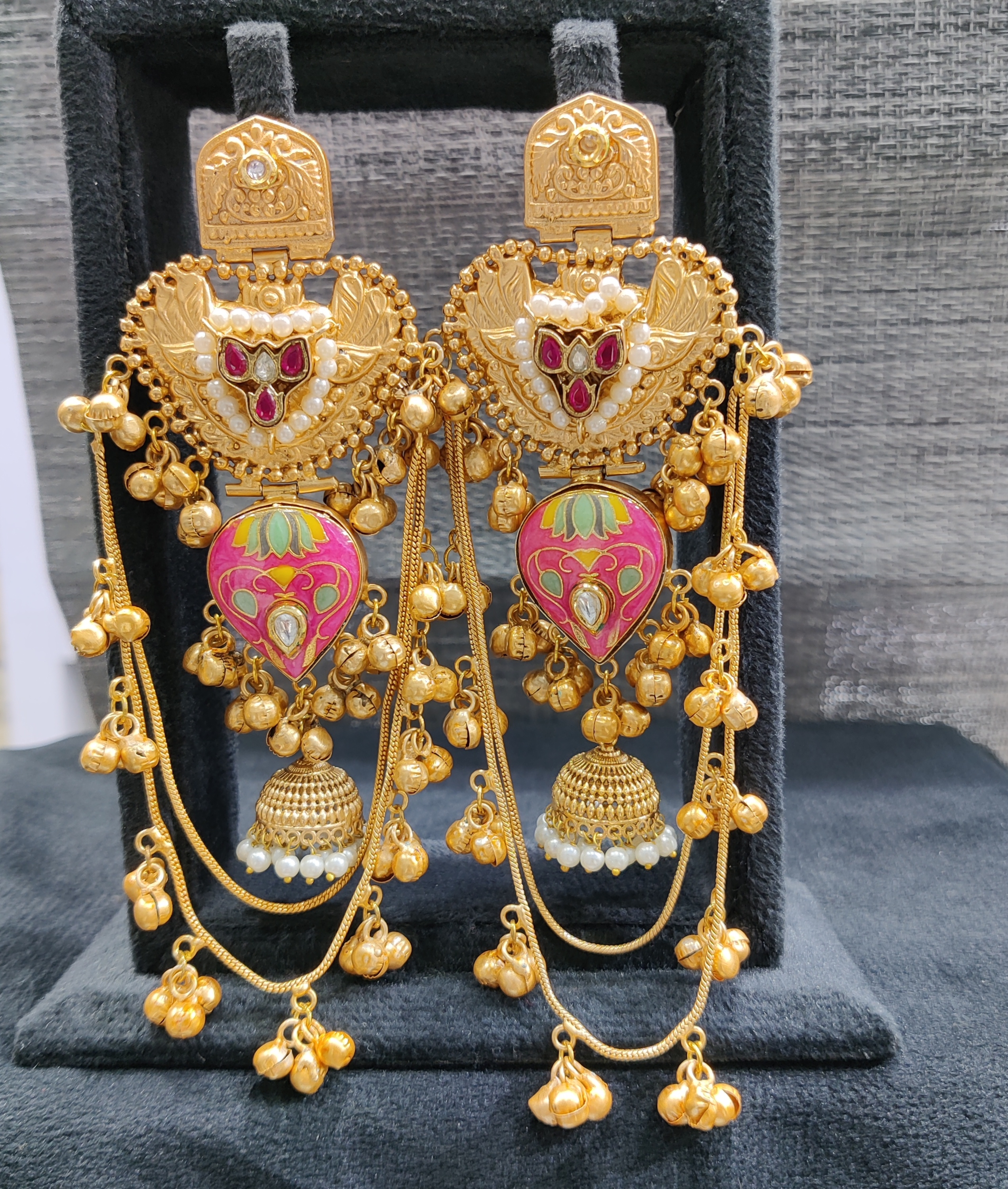 Silver replica earrings