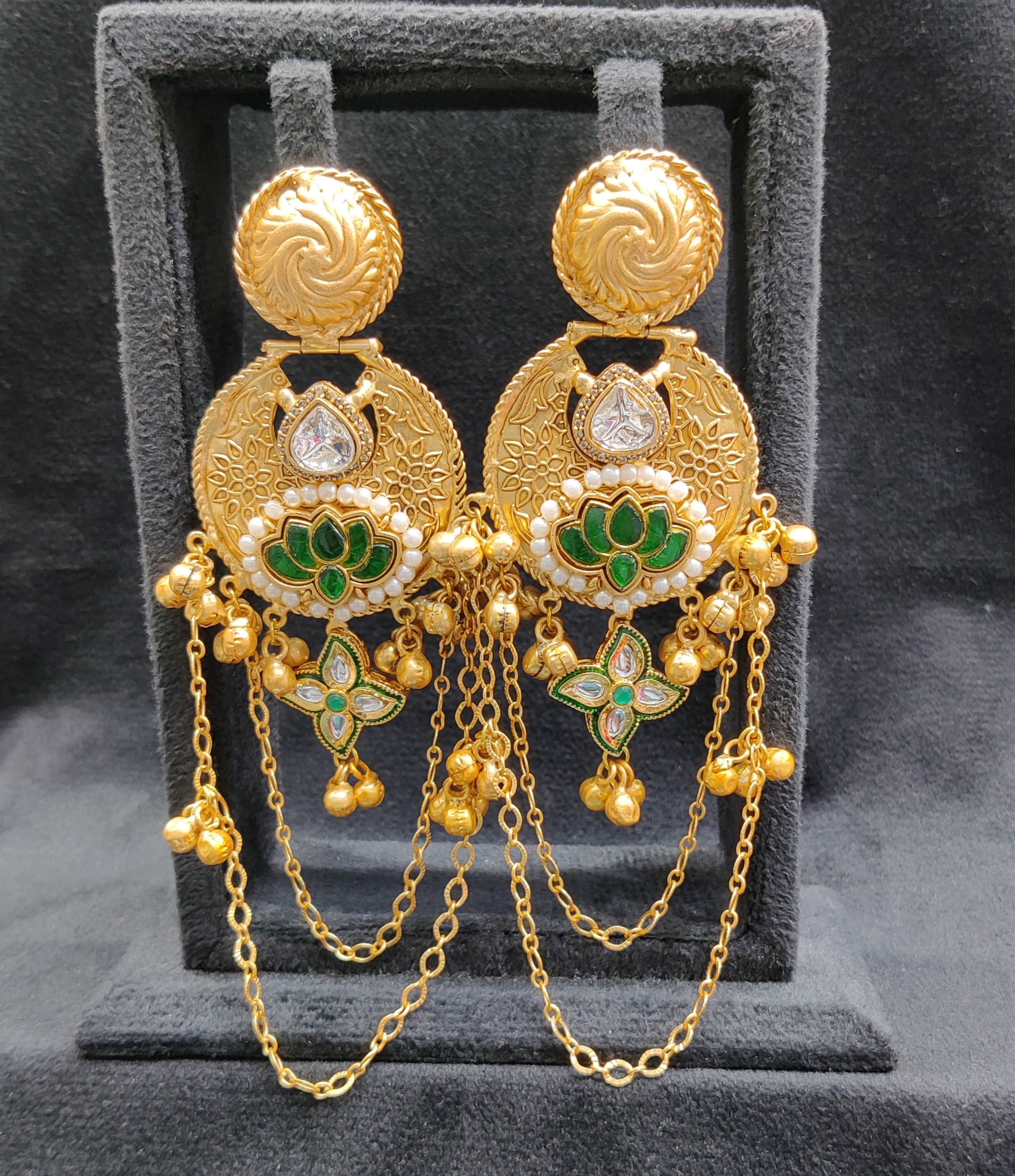 Silver replica earrings