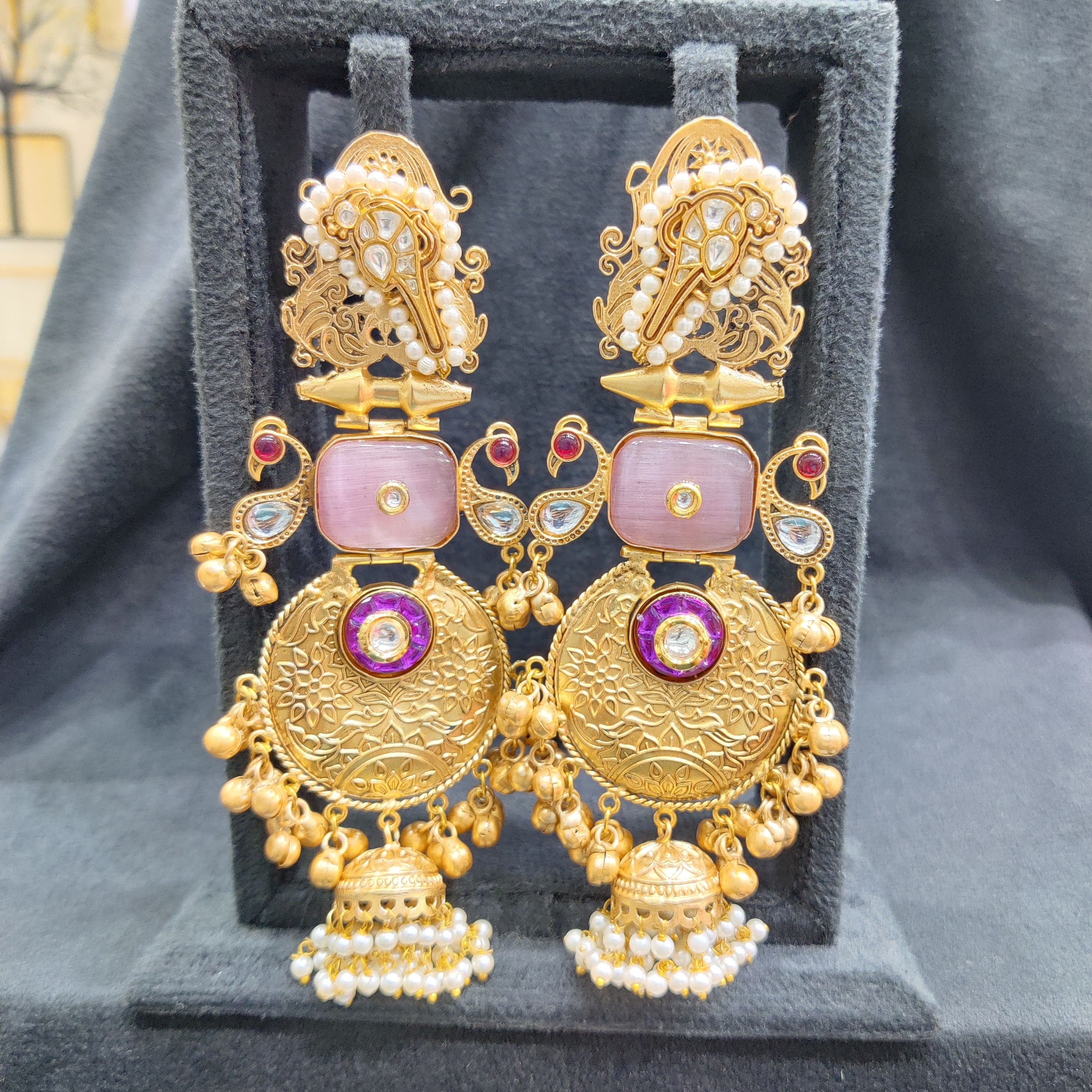 Silver replica earrings