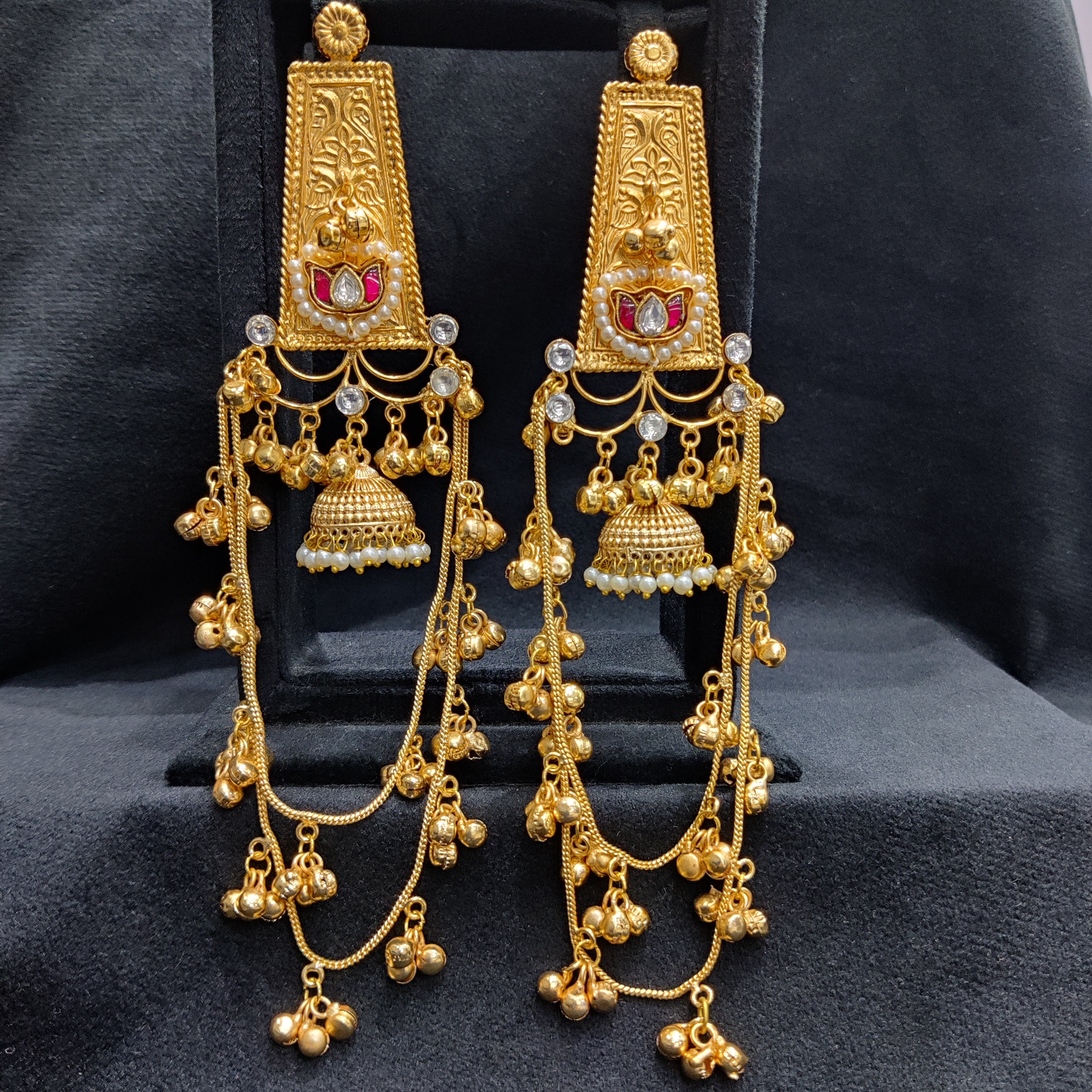 Silver replica earrings